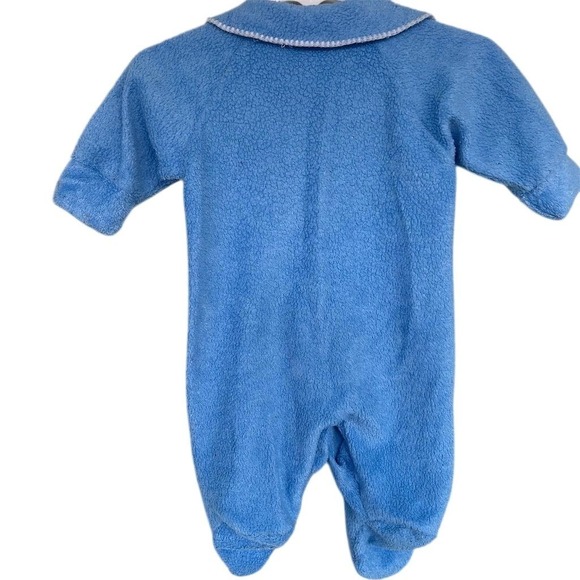 Vintage Paddington Bear Newborn Blue Footed Sleeper Pajamas Retro Kidcore Y2K - Picture 11 of 11